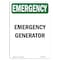 Signmission Safety Sign, OSHA EMERGENCY, 5" Height, Generator, Portrait OS-EM-D-35-V-10455 - alternate 1
